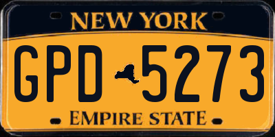 NY license plate GPD5273
