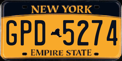 NY license plate GPD5274