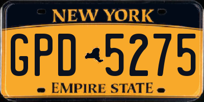 NY license plate GPD5275