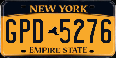NY license plate GPD5276