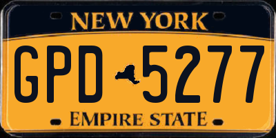 NY license plate GPD5277