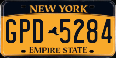 NY license plate GPD5284