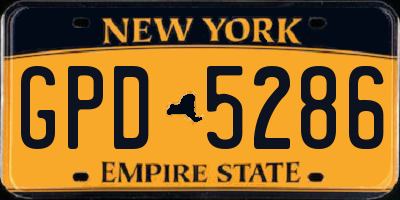 NY license plate GPD5286