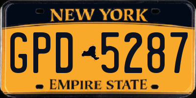 NY license plate GPD5287