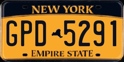 NY license plate GPD5291