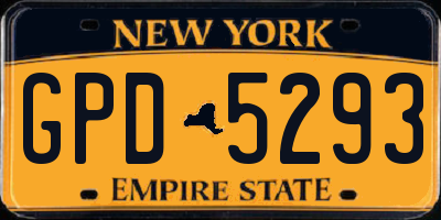 NY license plate GPD5293