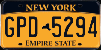 NY license plate GPD5294