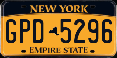 NY license plate GPD5296