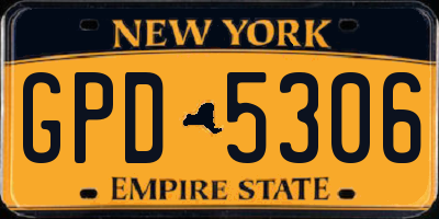 NY license plate GPD5306