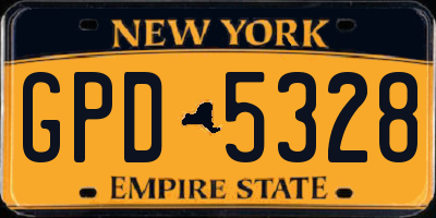 NY license plate GPD5328