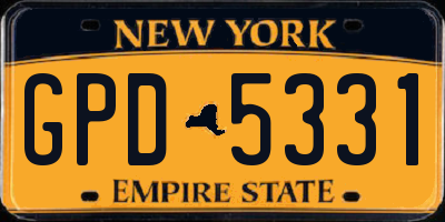 NY license plate GPD5331