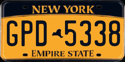 NY license plate GPD5338