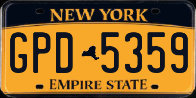 NY license plate GPD5359