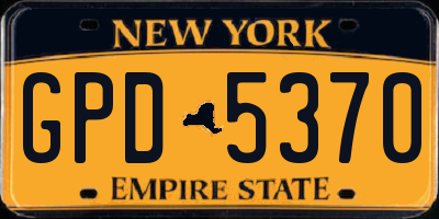 NY license plate GPD5370
