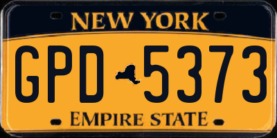 NY license plate GPD5373