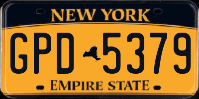 NY license plate GPD5379