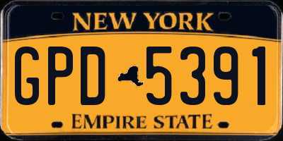 NY license plate GPD5391