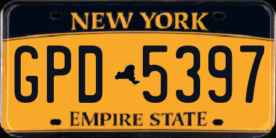 NY license plate GPD5397