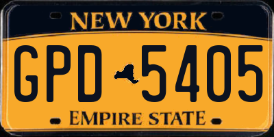 NY license plate GPD5405