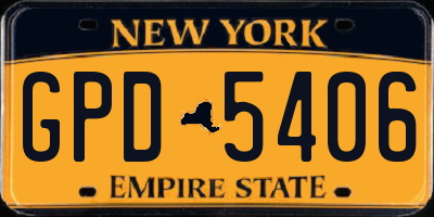 NY license plate GPD5406