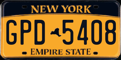 NY license plate GPD5408