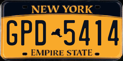 NY license plate GPD5414