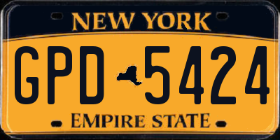 NY license plate GPD5424