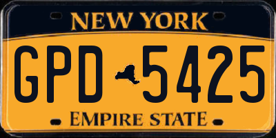 NY license plate GPD5425