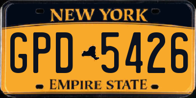 NY license plate GPD5426