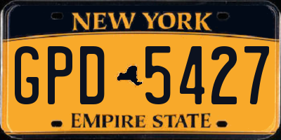 NY license plate GPD5427