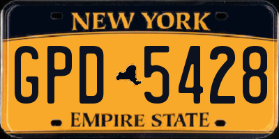 NY license plate GPD5428