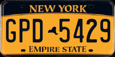 NY license plate GPD5429