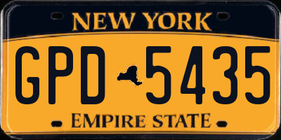 NY license plate GPD5435