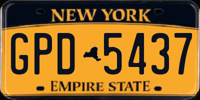 NY license plate GPD5437