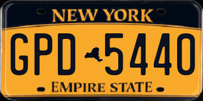 NY license plate GPD5440