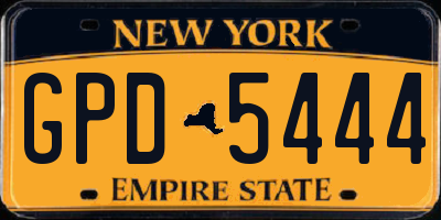 NY license plate GPD5444