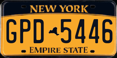 NY license plate GPD5446
