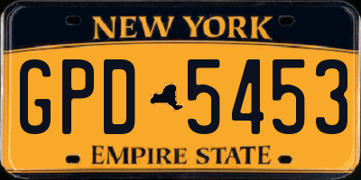 NY license plate GPD5453