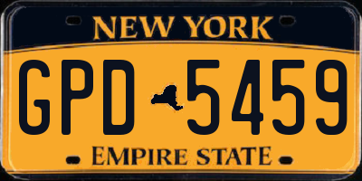 NY license plate GPD5459