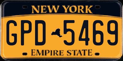 NY license plate GPD5469