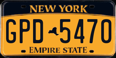 NY license plate GPD5470
