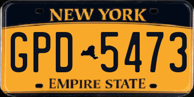 NY license plate GPD5473