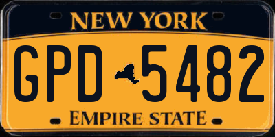 NY license plate GPD5482