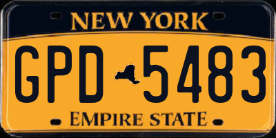 NY license plate GPD5483