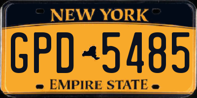 NY license plate GPD5485