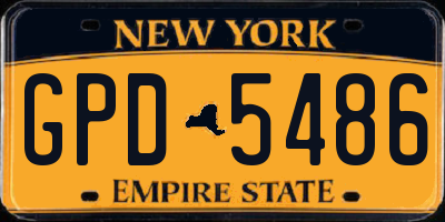 NY license plate GPD5486
