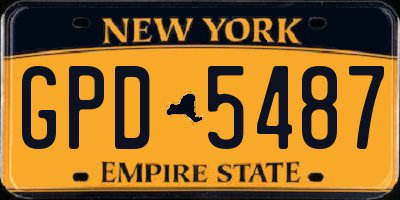 NY license plate GPD5487