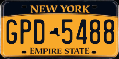 NY license plate GPD5488
