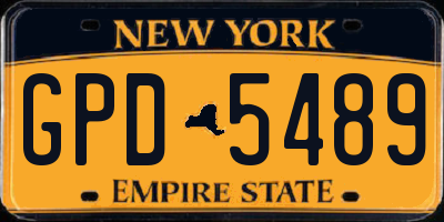 NY license plate GPD5489