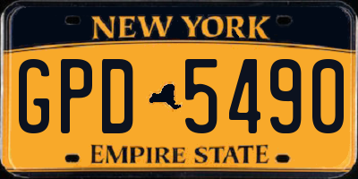 NY license plate GPD5490